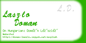 laszlo doman business card